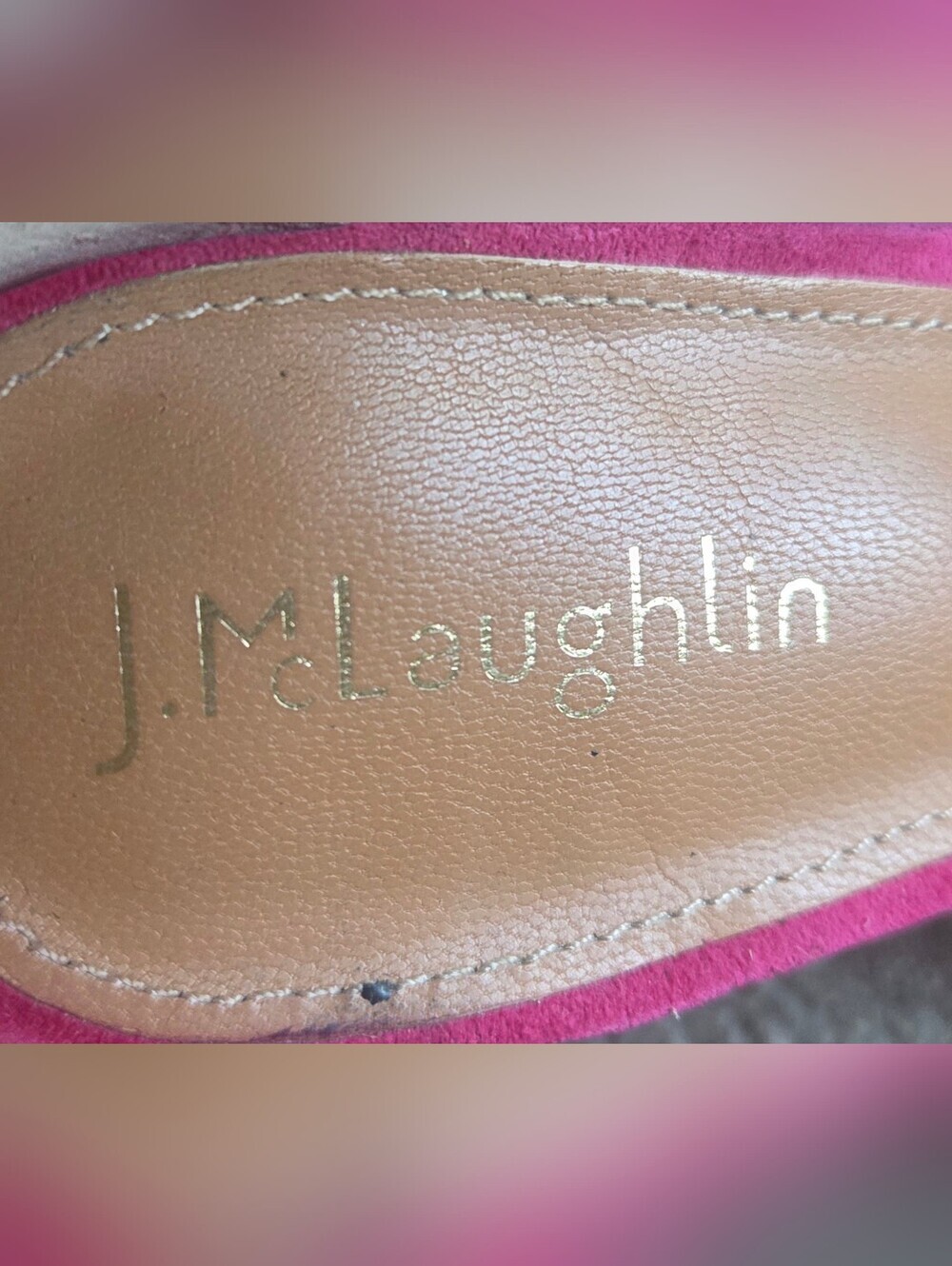 J. McLaughlin Madison Pink Suede Ankle Strap Block Heels Size 8 - Picture 4 of 10